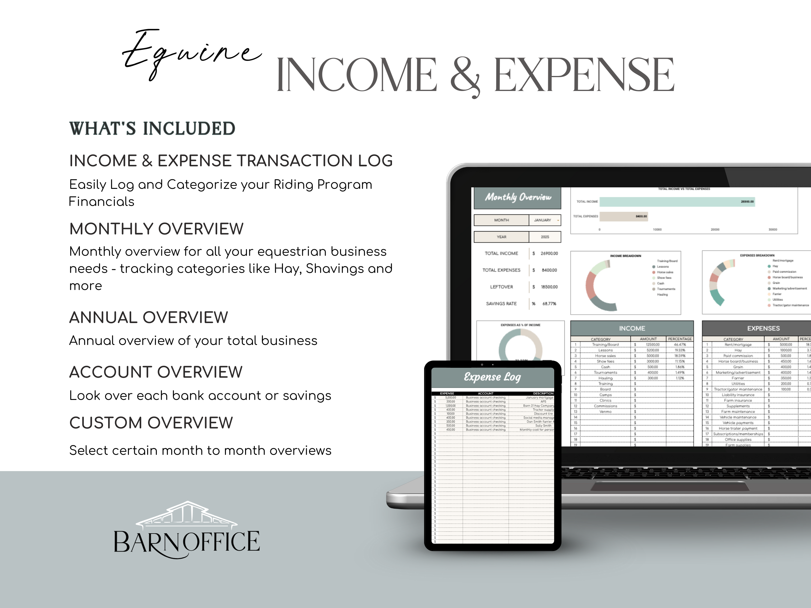 Equine Income & Expense Tracker