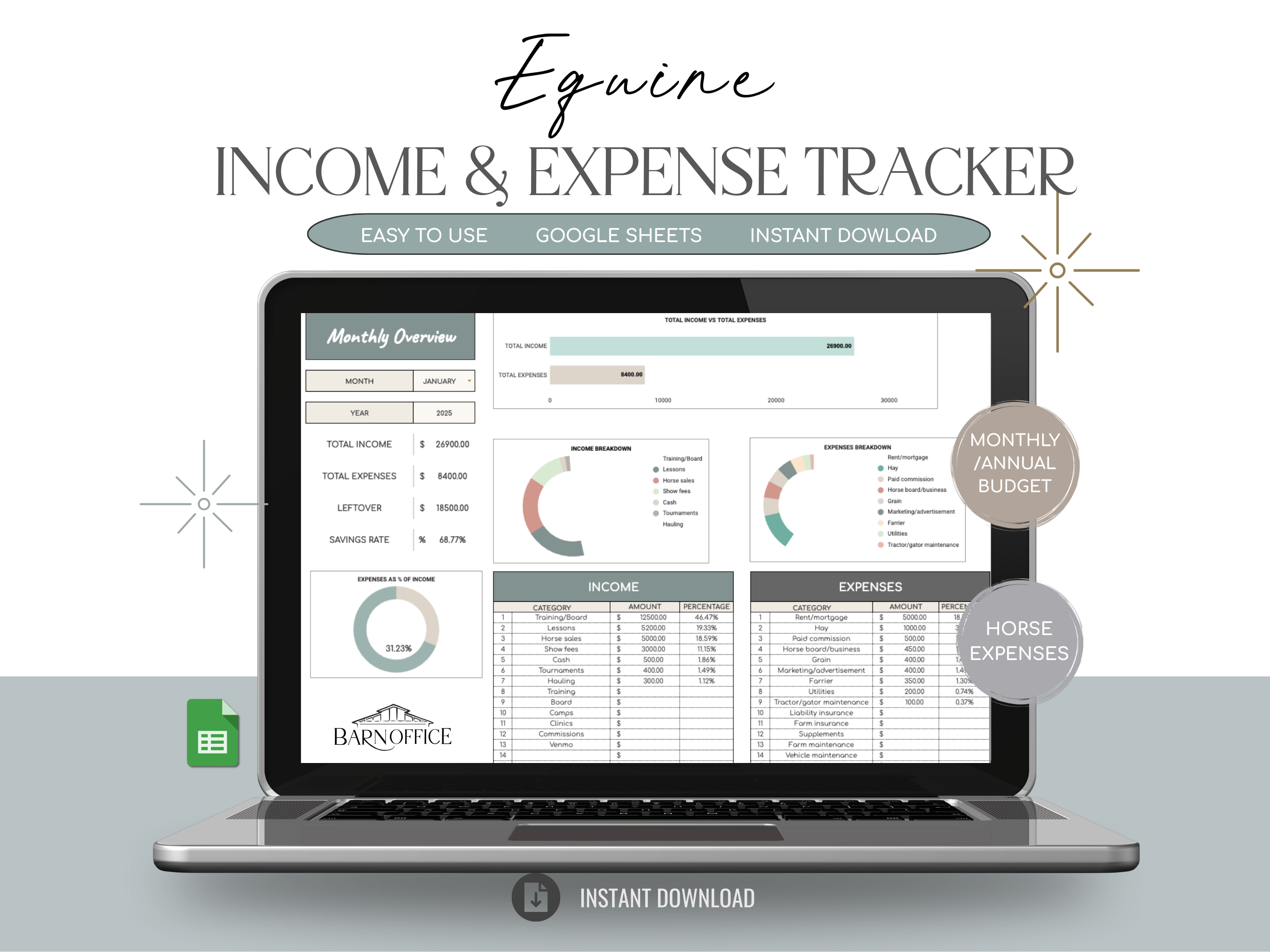 Equine Income & Expense Tracker