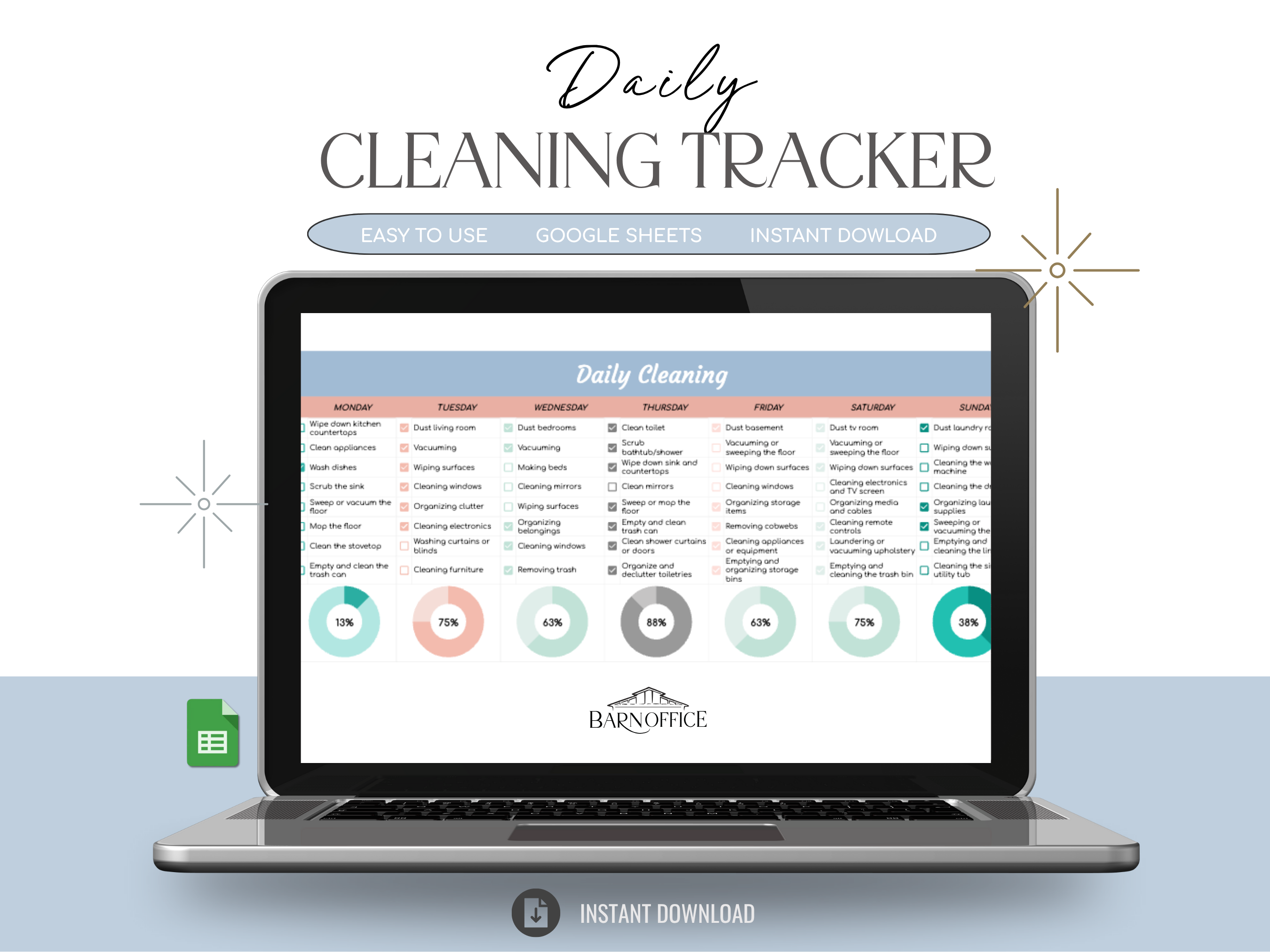 Daily Cleaning Schedule Tracker