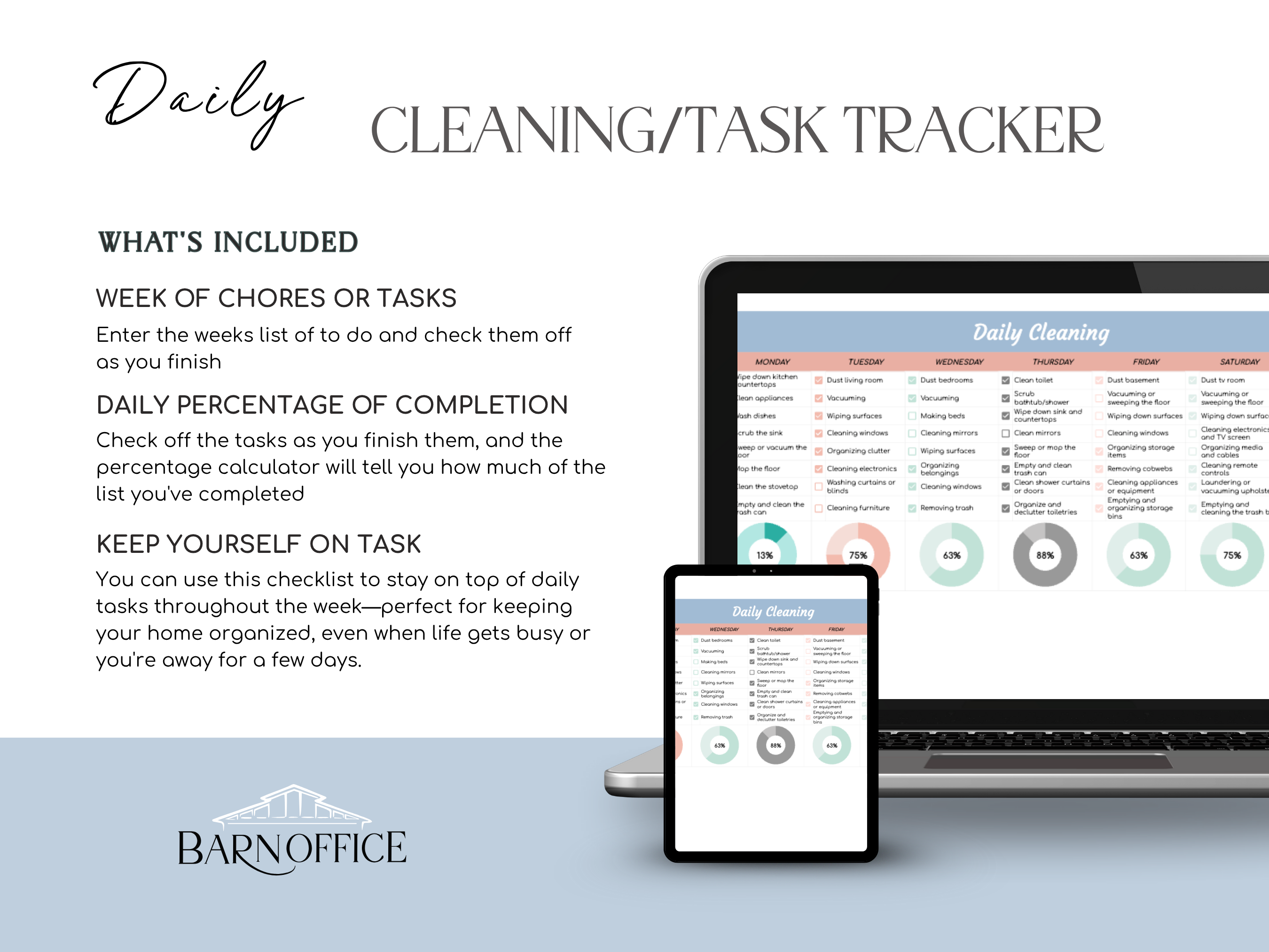 Daily Cleaning Schedule Tracker