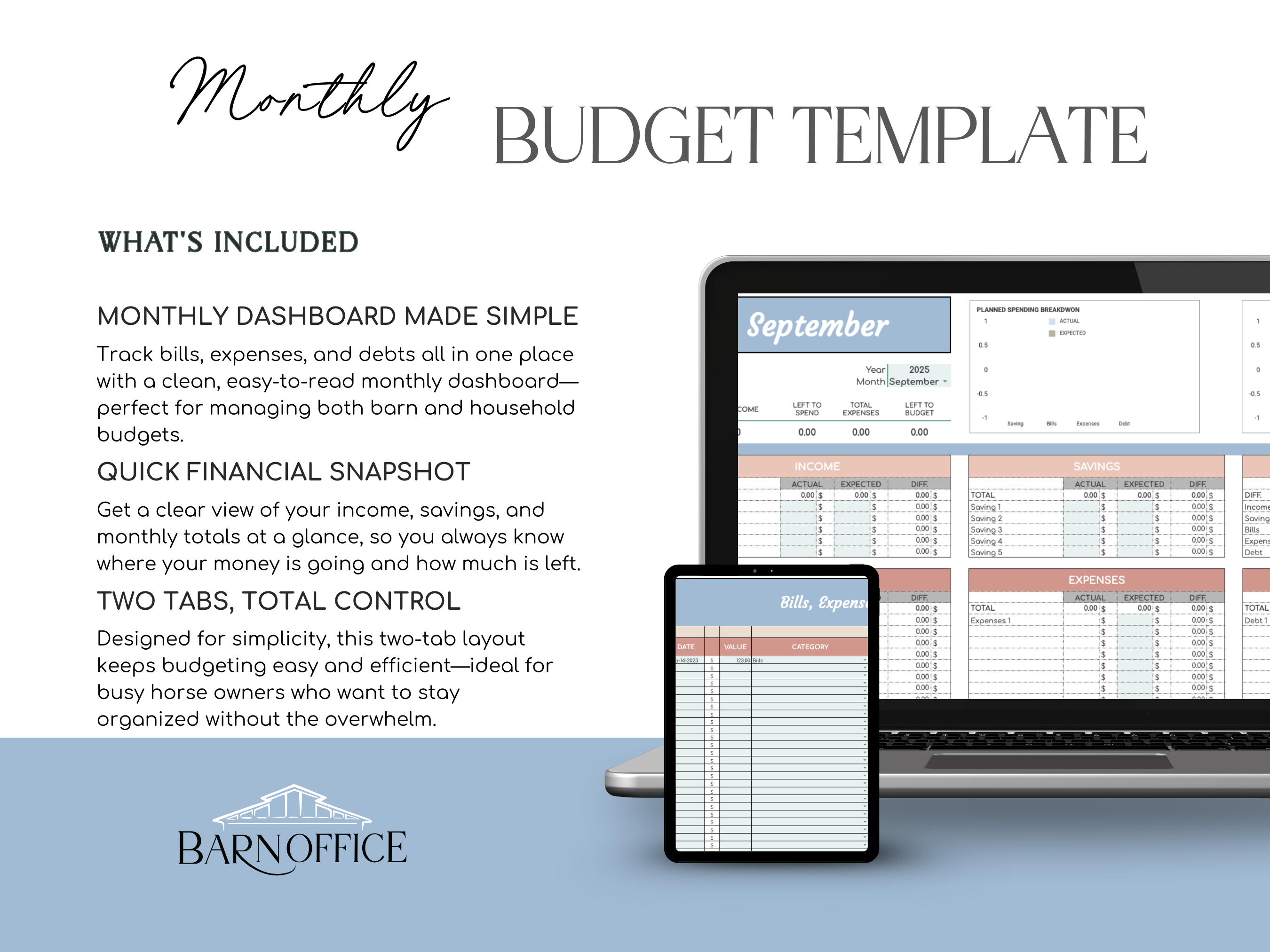 Monthly Budget Template