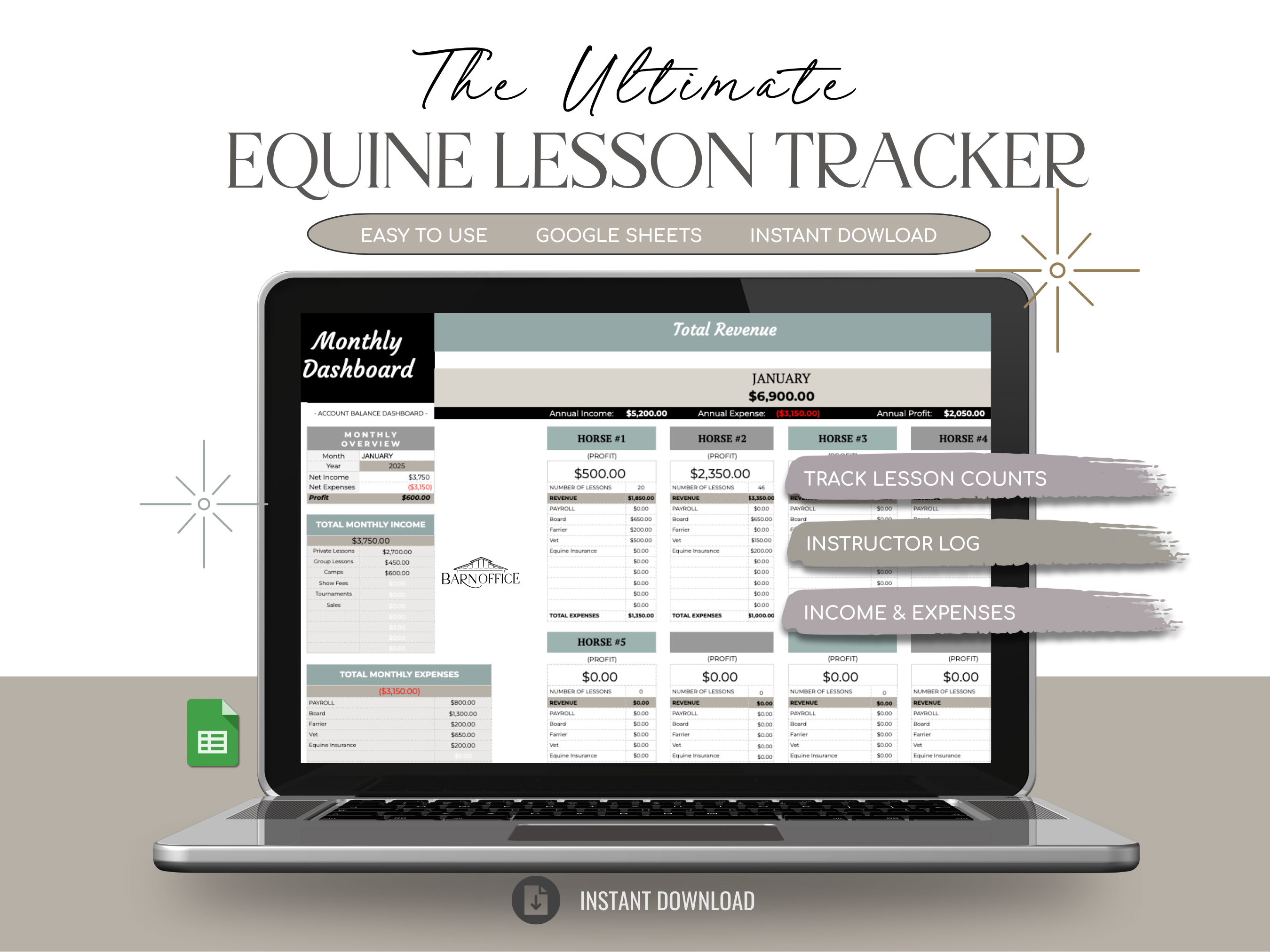 Ultimate Equine Lesson Tracker Template
