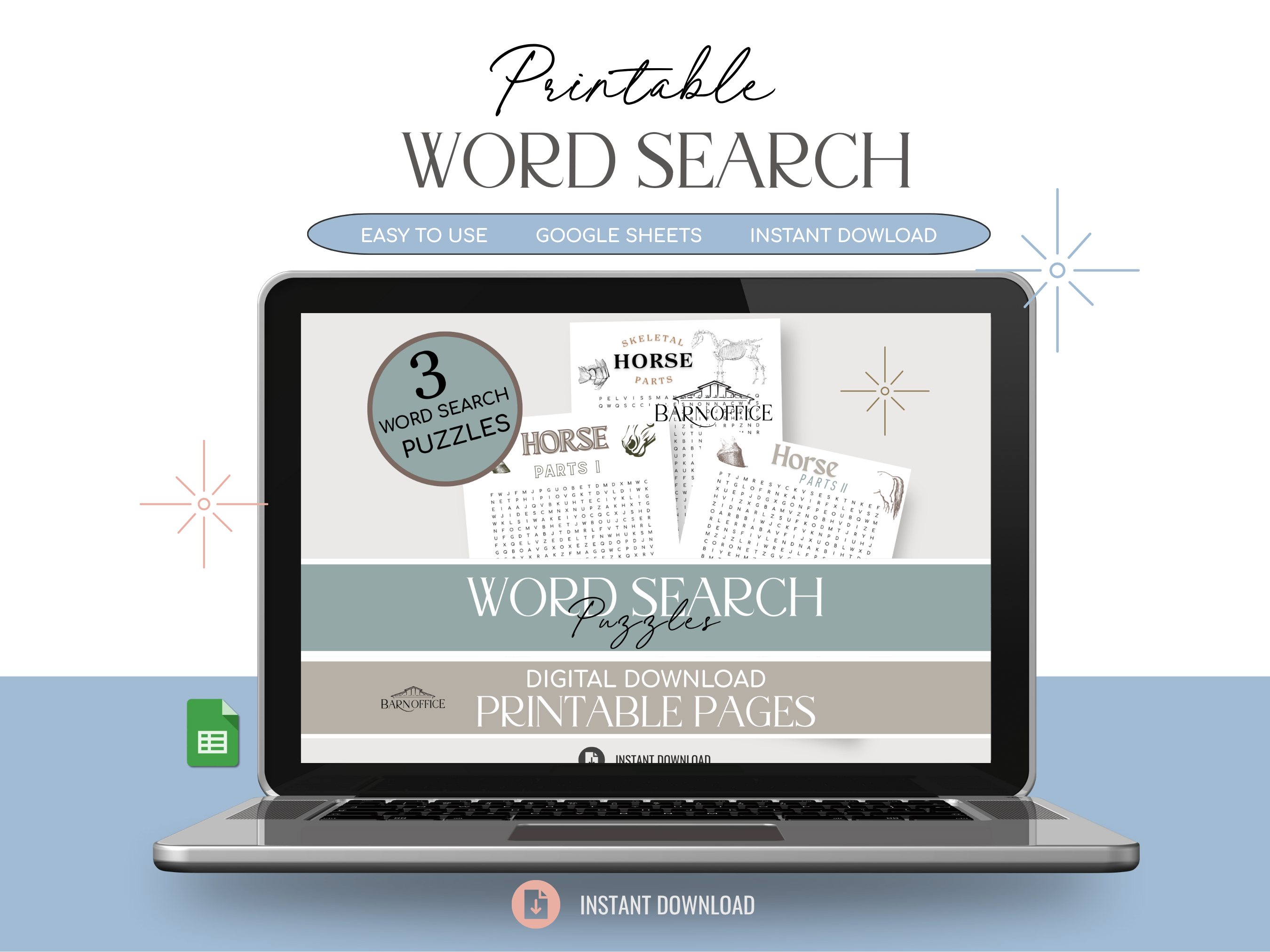Horse Skeletal Parts Word Search
